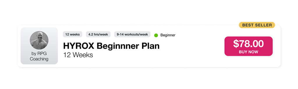 RPG Coaching Hyrox Beginner Plan