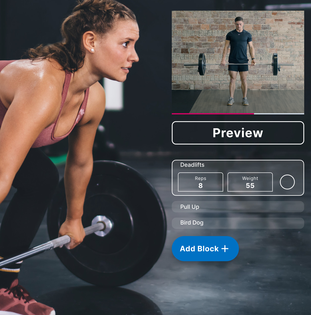 Woman Does A Deadlift Exercise In A Gym. Overlaid On The Image Are Graphics Of The Strength Builder In Trainingpeaks.